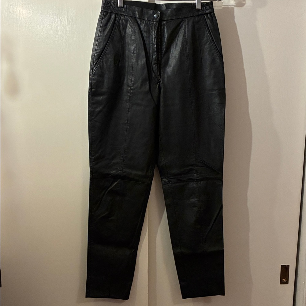 Vintage Black Leather Pants
